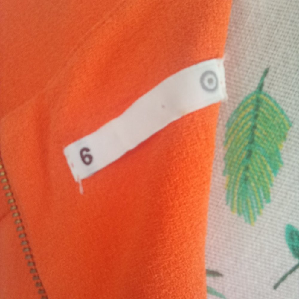 Target simple shift dress in bright orange (size 6) - Picture 5 of 5